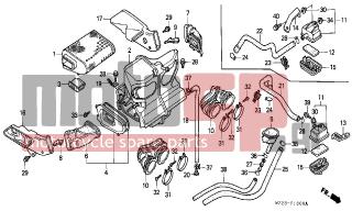 HONDA - CBR1000F (ED) 1995 - Engine/Transmission - AIR CLEANER - 17220-MS2-000 - COVER COMP., AIR CLEANER