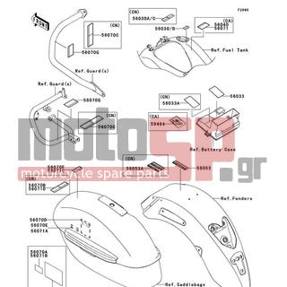 KAWASAKI - VULCAN® 1700 NOMAD™ 2009 - Body Parts - Labels - 56053-0380 - LABEL-SPECIFICATION,TIRE&LOAD