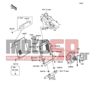 KAWASAKI - VULCAN® 1700 VOYAGER® 2009 - Κινητήρας/Κιβώτιο Ταχυτήτων - Radiator(A9F-ABF) - 59502-0040 - FAN-ASSY