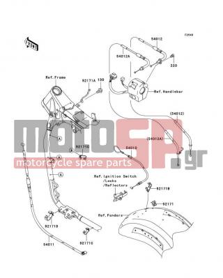 KAWASAKI - VULCAN® 2000 2009 -  - Cables - 54012-0145 - CABLE-THROTTLE,OPENING