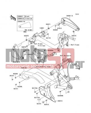 KAWASAKI - VULCAN® 2000 2009 - Body Parts - Side Covers/Chain Cover - 14091-0237 - COVER,SIDE COVER,CNT