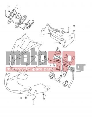 SUZUKI - DL650 (E2) V-Strom 2006 - Body Parts - COWL BODY INSTALLATION PARTS - 03242-05163-000 - SCREW, INNER COVER