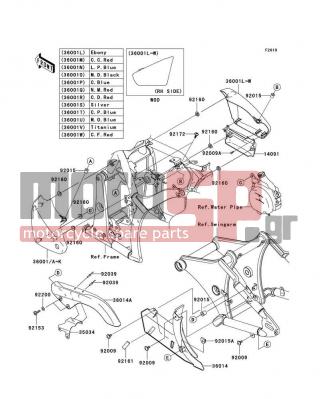 KAWASAKI - VULCAN® 900 CLASSIC 2009 - Body Parts - Side Covers/Chain Cover(B6F-B9F) - 92200-1388 - WASHER,6.5X14X1