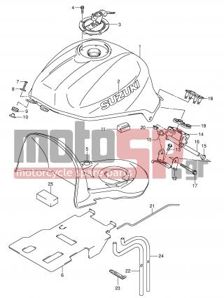 SUZUKI - SV1000 (E2) 2003 - Body Parts - FUEL TANK (SV1000SK3/S1K3/S2K3) - 09103-06060-000 - BOLT, JOINT