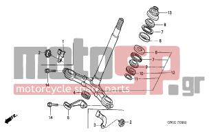 HONDA - XR80R (ED) 2003 - Κινητήρας/Κιβώτιο Ταχυτήτων - STEERING STEM - 45468-KN4-A60 - GUIDE, BRAKE CABLE LOWER
