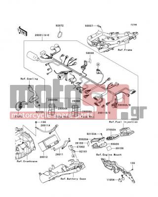 KAWASAKI - Z1000 (EUROPEAN) 2009 -  - Chassis Electrical Equipment - 26011-0163 - WIRE-LEAD
