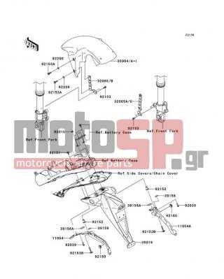 KAWASAKI - Z750 (EUROPEAN) 2009 - Body Parts - Fenders - 92151-1654 - BOLT,SOCKET,6X14