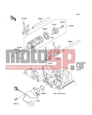 KAWASAKI - CONCOURS 14 ABS 2008 - Κινητήρας/Κιβώτιο Ταχυτήτων - Gear Change Drum/Shift Fork(s)