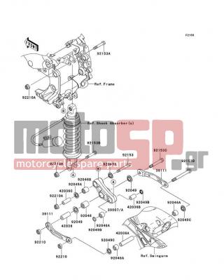 KAWASAKI - CONCOURS 14 ABS 2008 -  - Rear Suspension - 92046-1273 - BEARING-NEEDLE,SFYZM172425