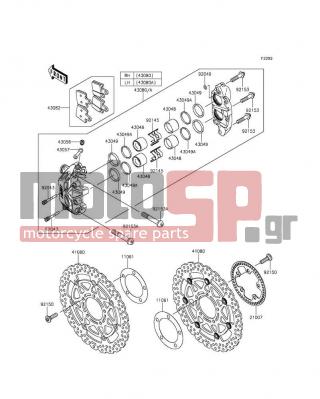 KAWASAKI - CONCOURS®14 ABS 2016 -  - Front Brake - 11061-0029 - GASKET,DISC PLATE