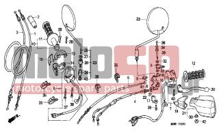 HONDA - XL600V (IT) TransAlp 1998 - Frame - SWITCH/CABLE - 17910-MM9-000 - CABLE COMP. A, THROTTLE