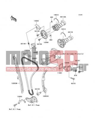 KAWASAKI - KX™450F 2008 - Engine/Transmission - Camshaft(s)/Tensioner - 12053-0031 - GUIDE-CHAIN,CAM CHAIN STOPPER