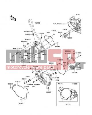 KAWASAKI - KX™450F 2008 - Engine/Transmission - Engine Cover(s) - 11061-0145 - GASKET,CLUTCH COVER,OUTER