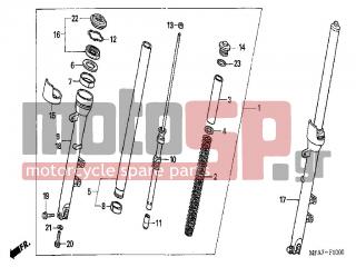 HONDA - CBF1000A (ED) ABS 2006 - Suspension - FRONT FORK - 91254-MEE-D01 - SEAL, DUST