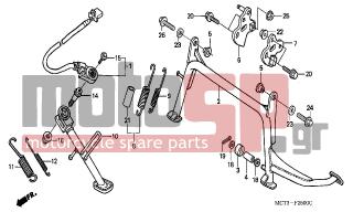HONDA - FJS600 (ED) Silver Wing 2001 - Frame - STAND - 50505-MCT-000 - BRACKET, R. MAIN STAND