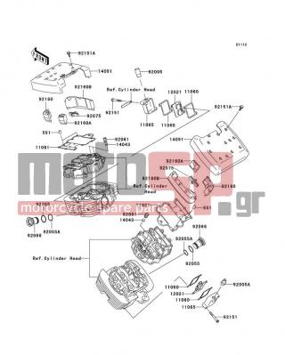 KAWASAKI - VULCAN® 1500 CLASSIC 2008 - Κινητήρας/Κιβώτιο Ταχυτήτων - Cylinder Head Cover
