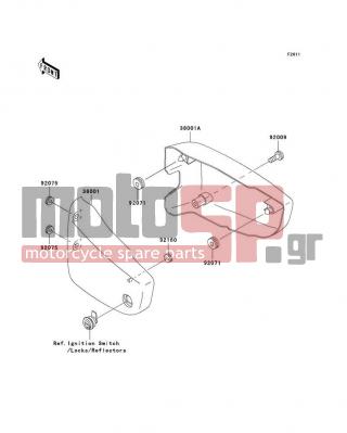 KAWASAKI - VULCAN® 1500 CLASSIC 2008 - Body Parts - Side Covers - 36001-1646-H8 - COVER-SIDE,RH,EBONY