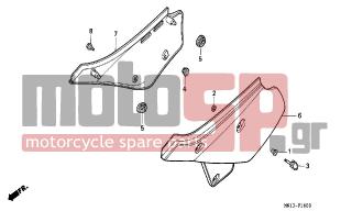 HONDA - XR600R (ED) 1997 - Body Parts - SIDE COVER - 17223-KN5-670 - COLLAR, AIR CLEANER COVER SETTING