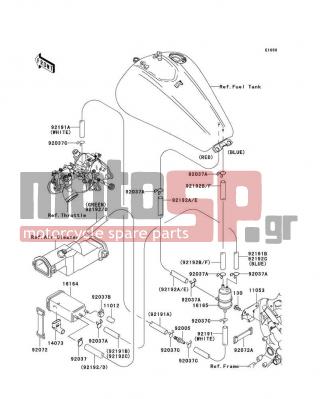 KAWASAKI - VULCAN® 1600 NOMAD™ 2008 - Εξωτερικά Μέρη - Fuel Evaporative System(CA) - 14073-1219 - DUCT,CANISTER