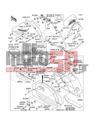 KAWASAKI - VULCAN® 1600 NOMAD™ 2008 - Body Parts - Saddlebags - 14091-1069 - COVER,LID MAINTENANCE