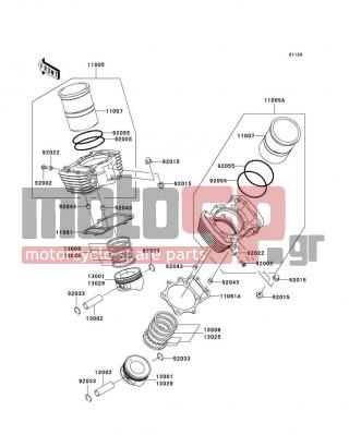 KAWASAKI - VULCAN® 1600 NOMAD™ 2008 - Κινητήρας/Κιβώτιο Ταχυτήτων - Cylinder/Piston(s)