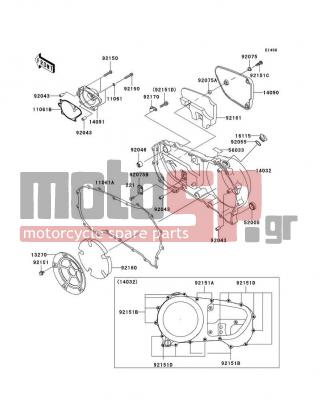 KAWASAKI - VULCAN® 1600 NOMAD™ 2008 - Engine/Transmission - Right Engine Cover(s) - 11061-0107 - GASKET
