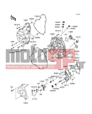 KAWASAKI - CANADA ONLY 2007 - Engine/Transmission - Engine Cover(s) - 92055-1011 - RING-O,13.0X1.9