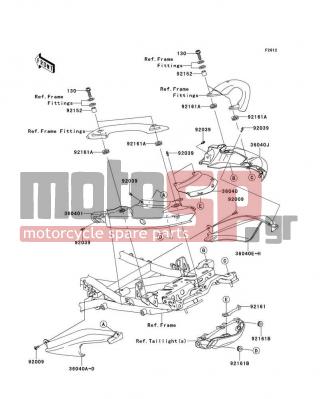 KAWASAKI - CANADA ONLY 2007 - Body Parts - Seat Cover(A7F/A8F) - 130CB0825 - BOLT-FLANGED,8X25