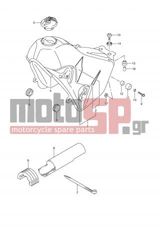SUZUKI - DR-Z400 S (E2) 2006 - Body Parts - FUEL TANK (MODEL K9) - 09116-06214-000 - BOLT, REAR