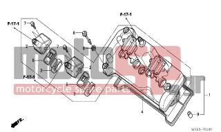 HONDA - CBR600RR (ED) 2003 - Engine/Transmission - CYLINDER HEAD COVER - 12331-MEE-000 - COVER, REED VALVE