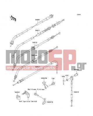 KAWASAKI - KLR650 2007 -  - Cables - 54012-0120 - CABLE-THROTTLE,OPENING