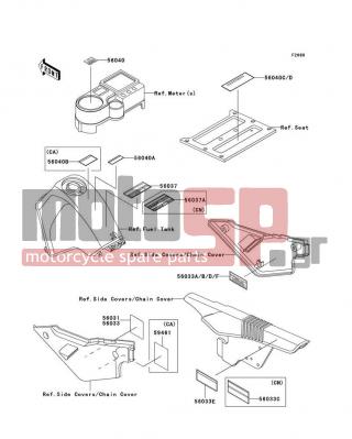 KAWASAKI - KLR650 2007 - Body Parts - Labels - 56037-1982 - LABEL-SPECIFICATION,TIRE&LOAD
