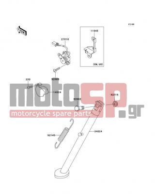 KAWASAKI - KLR650 2007 -  - Stand(s) - 34024-1221-CE - STAND-SIDE,SILVER NO.25