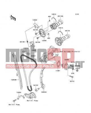KAWASAKI - KX450F 2007 - Engine/Transmission - Camshaft(s)/Tensioner - 12053-0031 - GUIDE-CHAIN,CAM CHAIN STOPPER