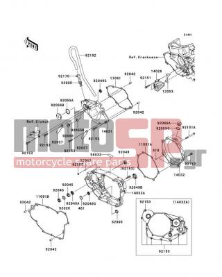 KAWASAKI - KX450F 2007 - Engine/Transmission - Engine Cover(s) - 14032-0054 - COVER-CLUTCH,OUTER