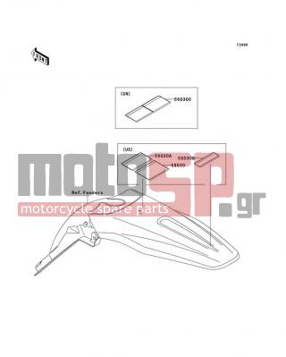 KAWASAKI - KX450F 2007 - Body Parts - Labels - 56030-1231 - LABEL,NOISE EMISSION