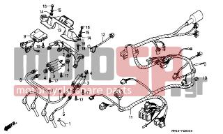 HONDA - CBR600F (ED) 1989 - Electrical - WIRE HARNESS - 31700-124-008 - RECTIFIER ASSY., SILICON (SHINDENGEN)