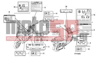 HONDA - SH125 (ED) 2009 - Body Parts - CAUTION LABEL - 81218-KFG-900 - LABEL, CARGO LIMIT