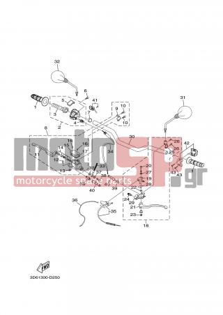 YAMAHA - XT125R (EUR) 2005 - Frame - STEERING HANDLE & CABLE - 1D4-H3991-00-00 - Screw, Lever 1