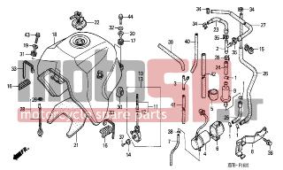 HONDA - XL1000V (ED) Varadero 2001 - Body Parts - FUEL TANK - 95005-4526020 - TUBE, 4.5X260(95005-45001-20M)
