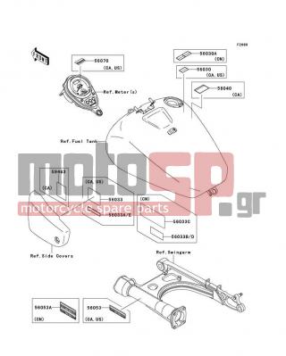 KAWASAKI - VULCAN 1500 CLASSIC 2007 - Body Parts - Labels - 56053-0102 - LABEL-SPECIFICATION,TIRE&LOAD