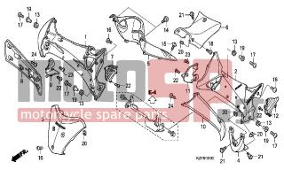 HONDA - ANF125A (GR) Innova 2010 - Exhaust - MAIN PIPE COVER-LEG SHIELD - 64435-KTM-D20 - COVER, R. INNER