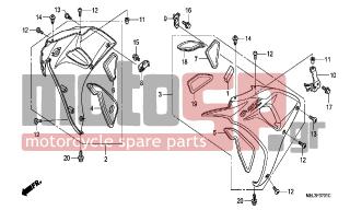 HONDA - CBR1000RR (ED) 2007 - Body Parts - MIDDLE COWL (CBR1000RR6-7) - 64547-MEL-D20 - STAY, MIDDLE COWL UPPER