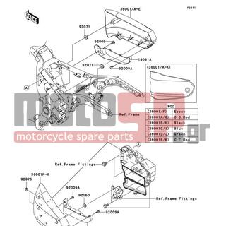 KAWASAKI - VULCAN 1600 NOMAD 2007 - Body Parts - Side Covers - 92009-1792 - SCREW,TAPPING,4X14