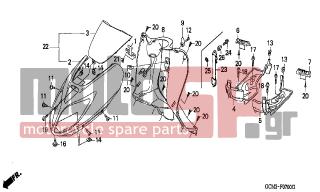 HONDA - SZX50 (X8R) (IT) 2001 - Body Parts - FRONT COVER - 64300-GCM-H20ZC - COVER SET, FR. (WL) *TYPE3*