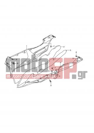 SUZUKI - AN650A (E2) ABS Burgman 2009 - Body Parts - SIDE LEG SHIELD (AN650AL0) - 09132-05053-000 - SCREW (5X16)