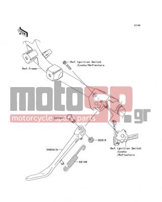 KAWASAKI - VULCAN 900 CLASSIC LT 2007 -  - Stand(s) - 92145-0083 - SPRING,SIDE STAND