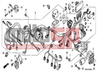 HONDA - CBF1000A (ED) ABS 2006 - Electrical - WIRE HARNESS - 38501-MEL-003 - RELAY ASSY., POWER (MICRO ISO 4P)