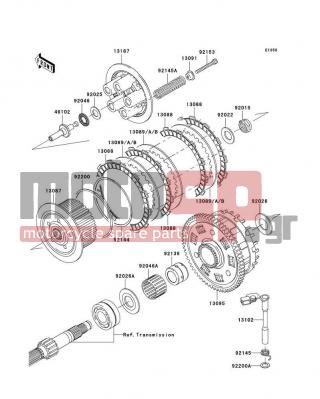 KAWASAKI - Z1000 2007 - Κινητήρας/Κιβώτιο Ταχυτήτων - Clutch - 92200-1260 - WASHER,FRICTION PLATE