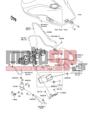 KAWASAKI - Z1000 2007 - Body Parts - Fuel Evaporative System(CA) - 92171-0788 - CLAMP